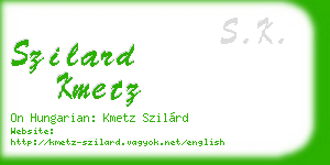 szilard kmetz business card